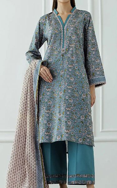 Orient Teal Lawn Suit | Pakistani Lawn Dress in USA- Image 1