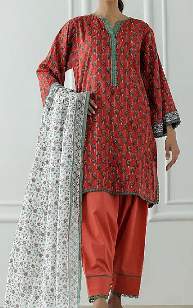 Orient Bright Orange Lawn Suit | Pakistani Lawn Dress in USA- Image 1