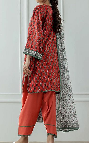 Orient Bright Orange Lawn Suit | Pakistani Lawn Dress in USA- Image 2