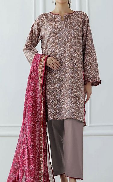 Orient Brown Lawn Suit | Pakistani Lawn Dress in USA- Image 1