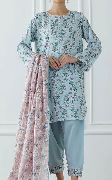 Orient Sky Blue Lawn Suit | Pakistani Lawn Dress in USA- Image 1