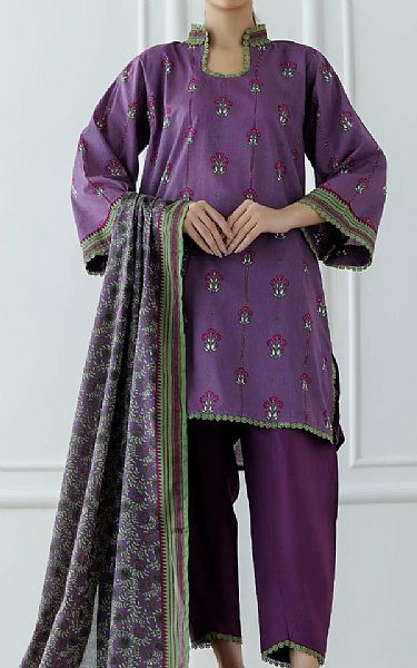 Orient Purple Lawn Suit | Pakistani Lawn Dress in USA- Image 1