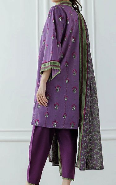 Orient Purple Lawn Suit | Pakistani Lawn Dress in USA- Image 2