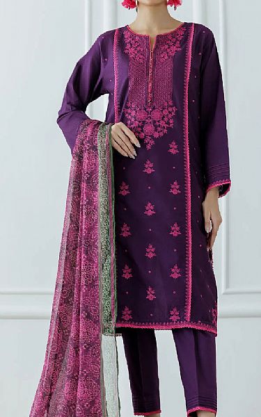 Orient Purple Lawn Suit | Pakistani Lawn Dress in USA- Image 1