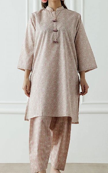 Orient Beige Lawn Suit (2 Pcs) | Pakistani Lawn Dress in USA- Image 1