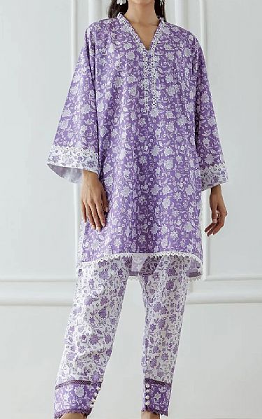 Orient Purple Lawn Suit (2 Pcs) | Pakistani Lawn Dress in USA- Image 1