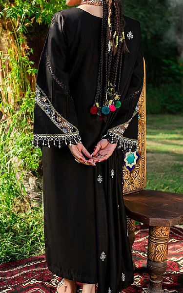 Parishay Black Dobby Suit | Pakistani Winter Dresses- Image 2