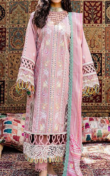 Parishay Oriental Pink Dobby Suit | Pakistani Winter Dresses- Image 1
