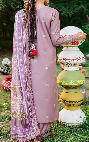 Parishay Mauve Dobby Suit | Pakistani Winter Dresses- Image 2