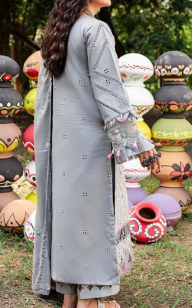 Parishay Grey Dobby Suit | Pakistani Winter Dresses- Image 2