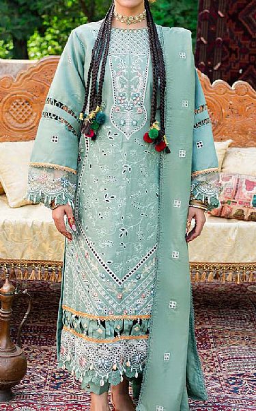 Parishay Summer Green Dobby Suit | Pakistani Winter Dresses- Image 1