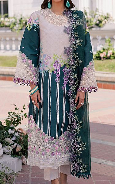 Parishay Teal/Cavern Pink Lawn Suit | Pakistani Lawn Dress in USA- Image 1
