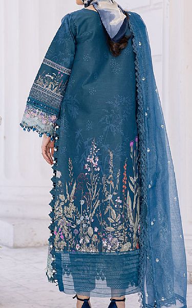 Parishay Prussian Blue Lawn Suit | Pakistani Lawn Dress in USA- Image 2