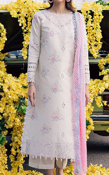 Parishay Ivory Lawn Suit | Pakistani Lawn Dress in USA- Image 1