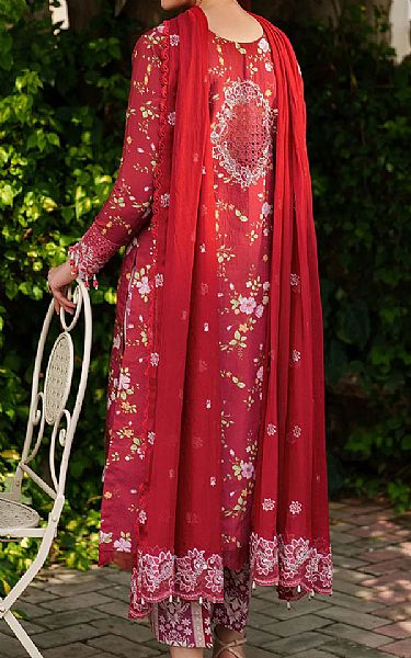 Parishay Scarlet Viscose Suit | Pakistani Winter Dresses in USA- Image 2