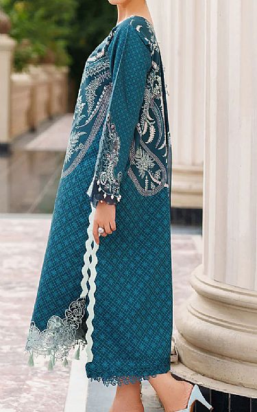 Parishay Teal Viscose Suit | Pakistani Winter Dresses in USA- Image 2