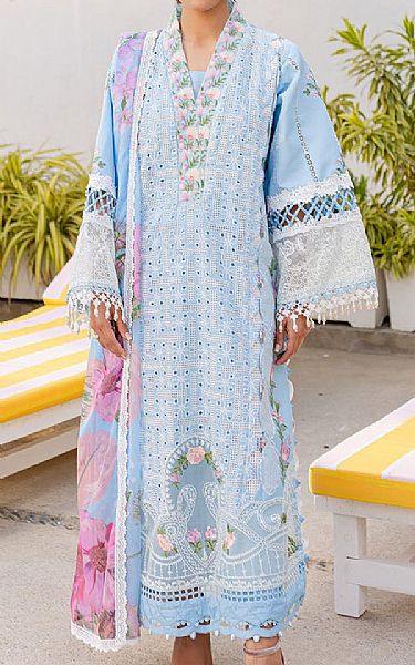 Parishay Light Blue Lawn Suit | Pakistani Lawn Dress in USA- Image 1