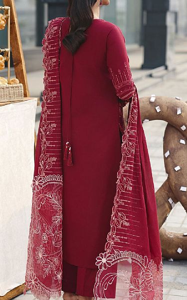 Parishay Wine Lawn Suit | Pakistani Lawn Dress in USA- Image 2