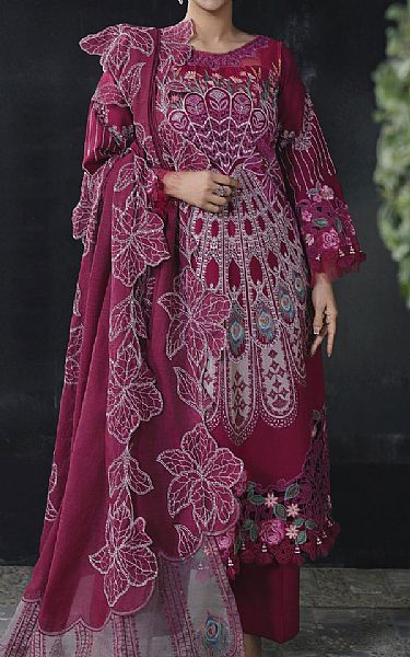 Parishay Plum Lawn Suit | Pakistani Lawn Dress in USA- Image 1
