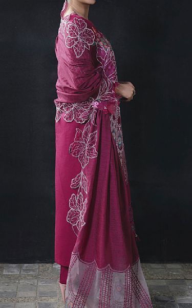 Parishay Plum Lawn Suit | Pakistani Lawn Dress in USA- Image 2