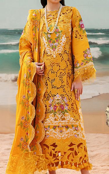 Parishay Mustard Lawn Suit | Pakistani Lawn Dress in USA- Image 1