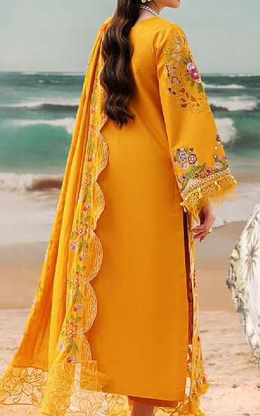 Parishay Mustard Lawn Suit | Pakistani Lawn Dress in USA- Image 2