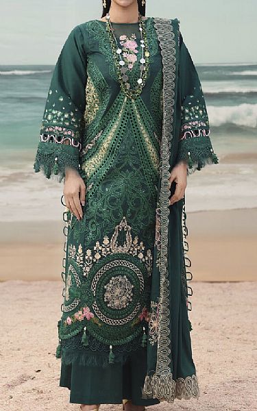 Parishay Green Lawn Suit | Pakistani Lawn Dress in USA- Image 1