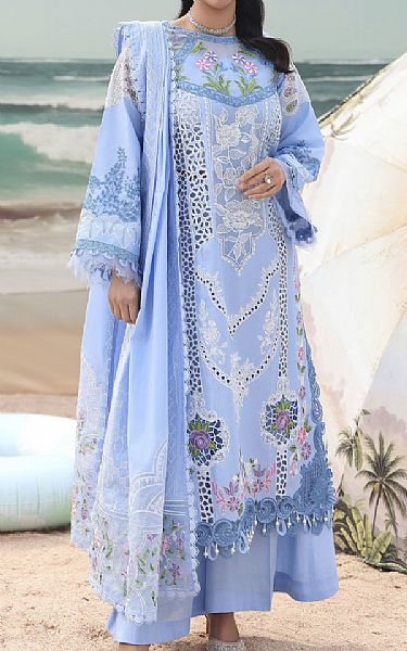 Parishay Coneflower Blue Lawn Suit | Pakistani Lawn Dress in USA- Image 1
