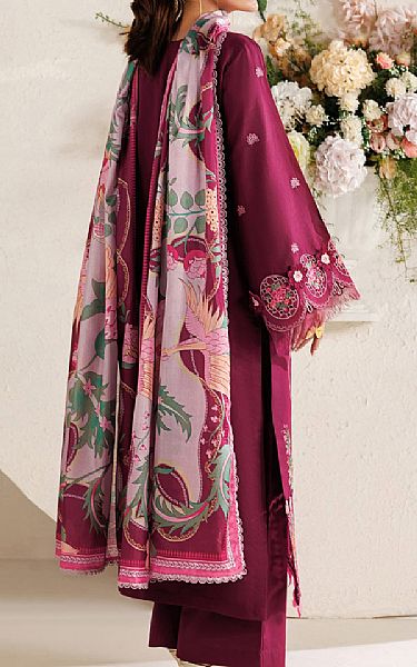 Parishay Raspberry Rose Lawn Suit | Pakistani Lawn Dress in USA- Image 2