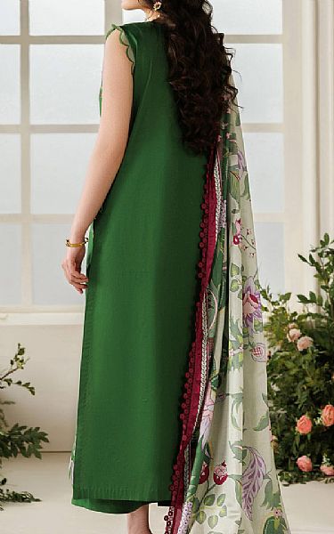 Parishay Forest Green Lawn Suit | Pakistani Lawn Dress in USA- Image 2