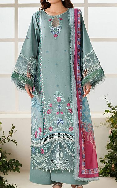 Parishay Cadet Grey Lawn Suit | Pakistani Lawn Dress in USA- Image 1