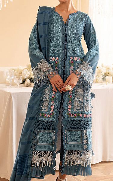 Parishay Slate Grey Khaddar Suit | Pakistani Winter Dresses in USA- Image 1