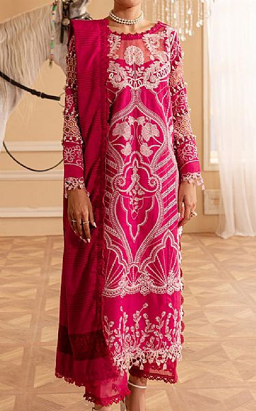 Parishay Cerise Pink Khaddar Suit | Pakistani Winter Dresses in USA- Image 1
