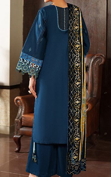 Parishay Blue Corduroy Suit | Pakistani Winter Dresses in USA- Image 2