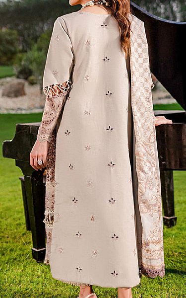 Parishay Pinkish Grey Karandi Suit | Pakistani Winter Dresses- Image 2