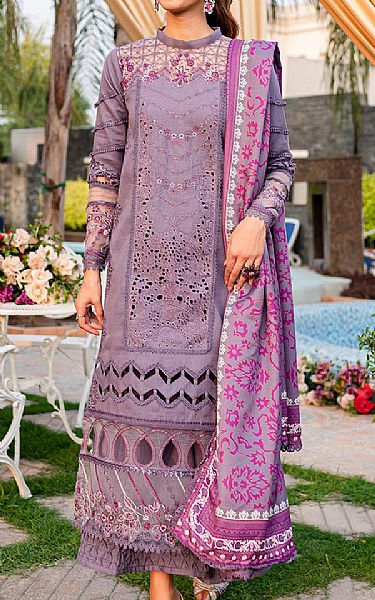 Parishay Lavender Khaddar Suit | Pakistani Winter Dresses- Image 1