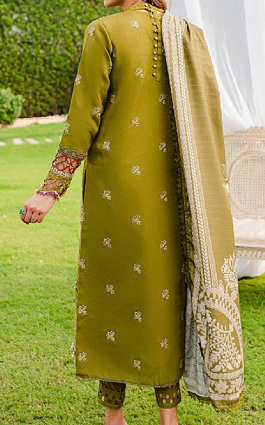 Parishay Olive Green Karandi Suit | Pakistani Winter Dresses- Image 2
