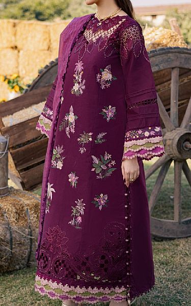 Parishay Eggplant Lawn Suit | Pakistani Lawn Dress in USA- Image 2