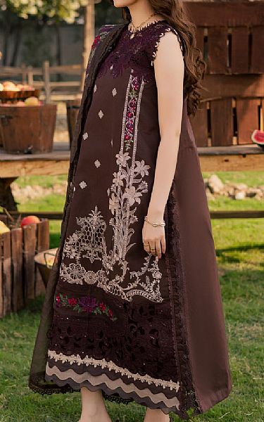 Parishay Brown Lawn Suit | Pakistani Lawn Dress in USA- Image 2