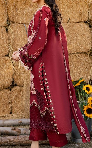 Parishay Red Lawn Suit | Pakistani Lawn Dress in USA- Image 2