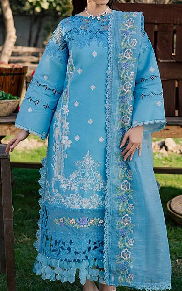 Parishay Celestial Blue Lawn Suit | Pakistani Lawn Dress in USA- Image 1