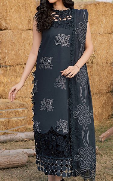 Parishay Charcoal Lawn Suit | Pakistani Lawn Dress in USA- Image 1