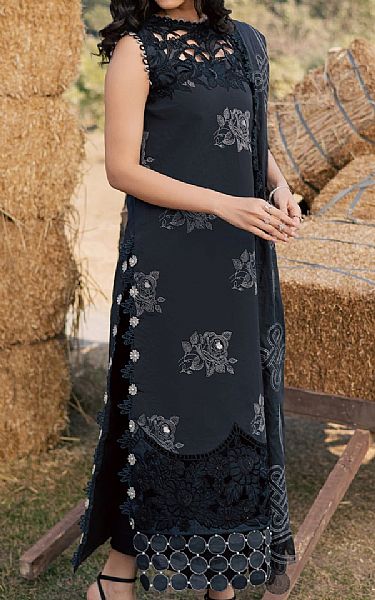 Parishay Charcoal Lawn Suit | Pakistani Lawn Dress in USA- Image 2