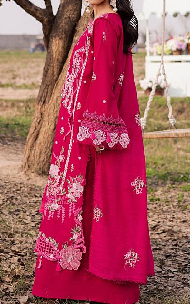 Parishay Hot Pink Lawn Suit | Pakistani Lawn Dress in USA- Image 2