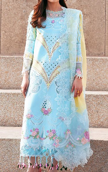 Parishay Baby Blue Lawn Suit | Pakistani Lawn Dress in USA- Image 1