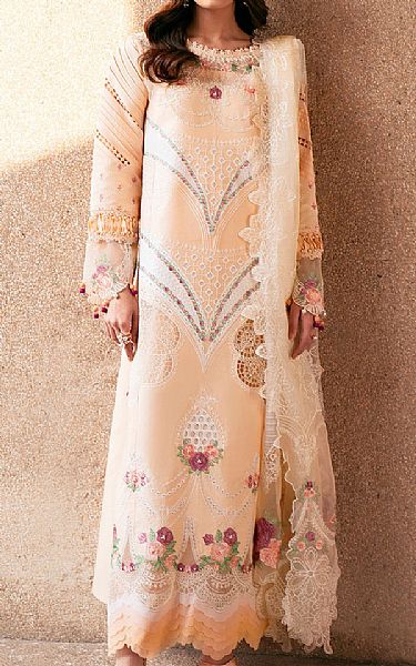 Parishay Peach Lawn Suit | Pakistani Lawn Dress in USA- Image 1