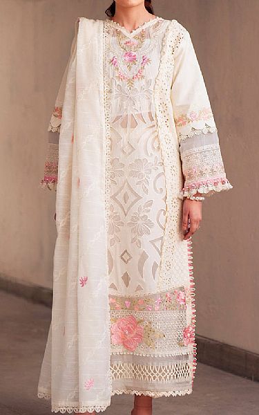 Parishay Off White Lawn Suit | Pakistani Lawn Dress in USA- Image 1
