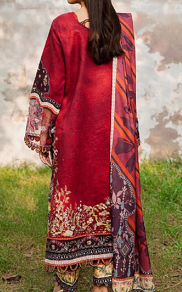 Parishay Red Khaddar Suit | Pakistani Winter Dresses in USA- Image 2