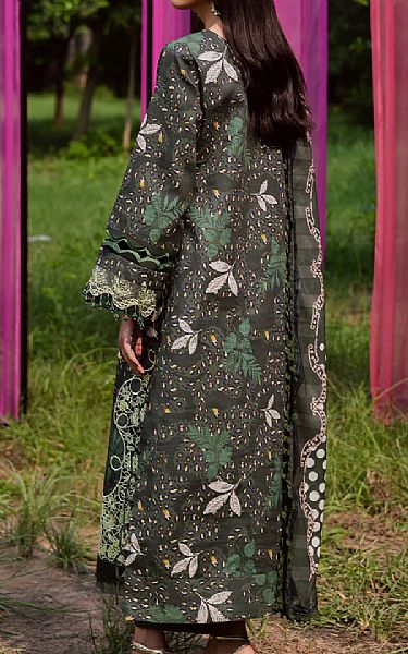 Parishay Army Green Khaddar Suit | Pakistani Winter Dresses in USA- Image 2