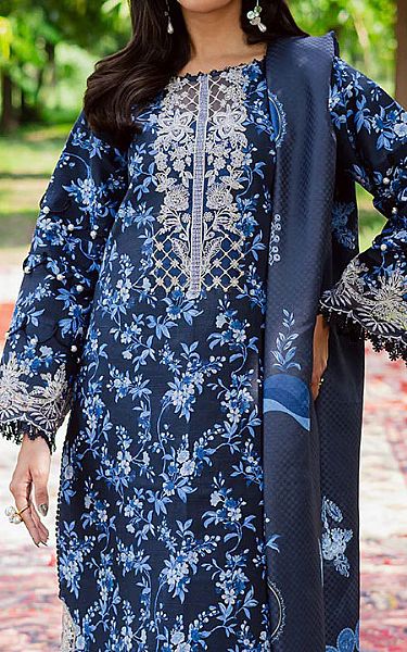 Parishay Navy Blue Khaddar Suit | Pakistani Winter Dresses in USA- Image 2